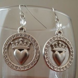 Sisi Amber Queen of hearts earrings